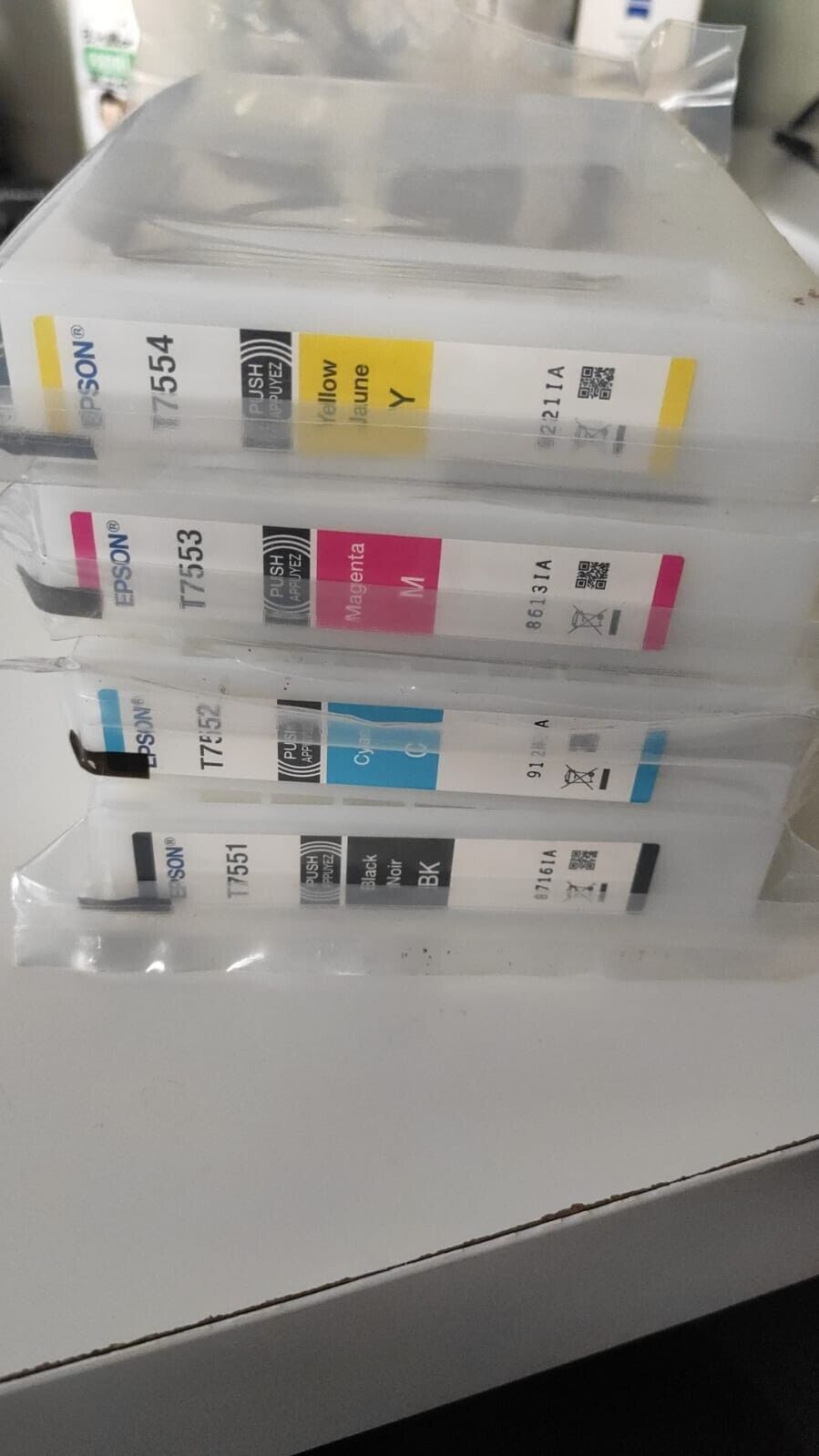 Genuine Epson T7551 T7552 T7553 T7554 Ink Cartridges - FREE UK DELIVERY! VAT inc