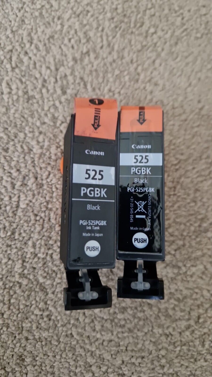 2x UNBOXED Canon PGI-525 Black Ink Cartridges - FREE UK DELIVERY! VAT included
