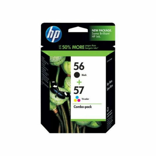 UNBOXED Genuine HP 56 + 57 Black & Tri-Colour ink cartridges (C6656A + C6657A)