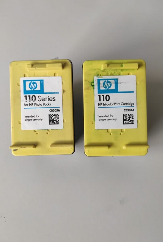 2x UNBOXED HP 110 Colour Printer Cartridges (CB304A) - FREE UK DELIVERY! Genuine
