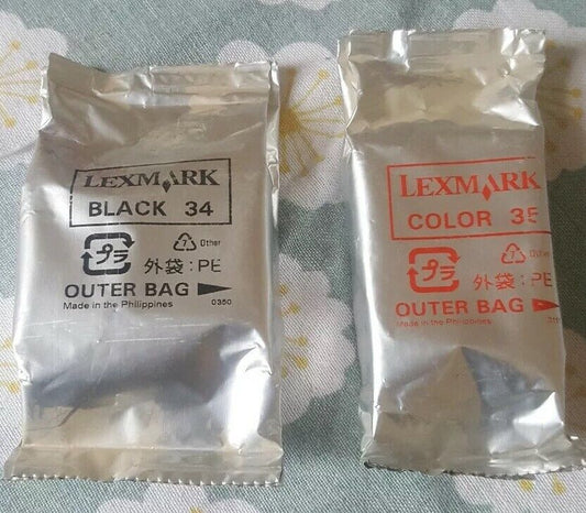 Genuine Lexmark 34XL & 35XL Black & Colour Ink Cartridges - FREE UK DELIVERY!