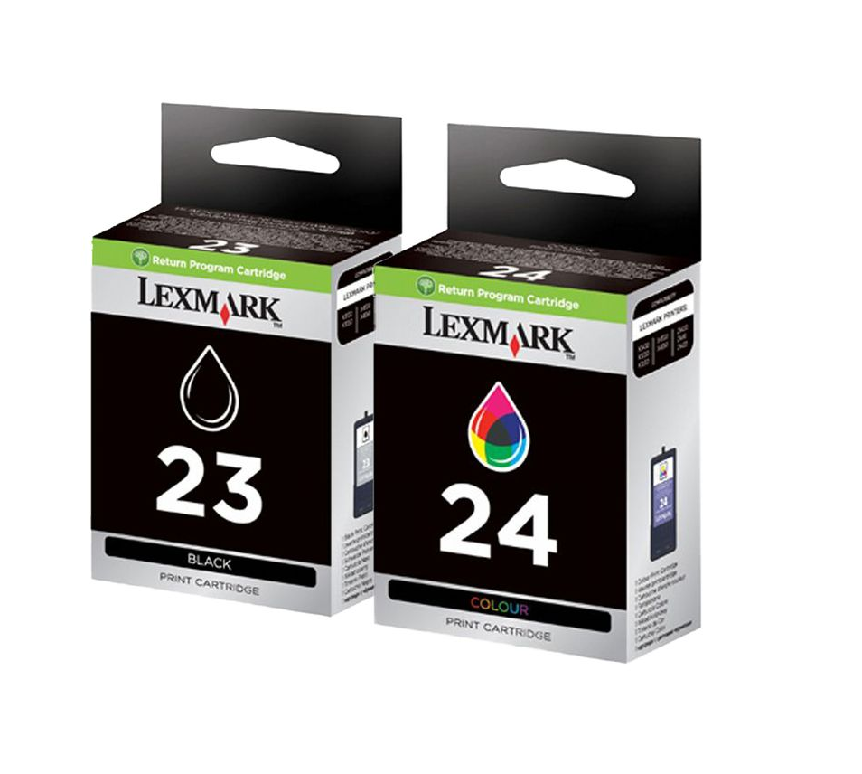 Genuine Lexmark 23 & 24 ink cartridges - FREE UK DELIVERY! - VAT included.