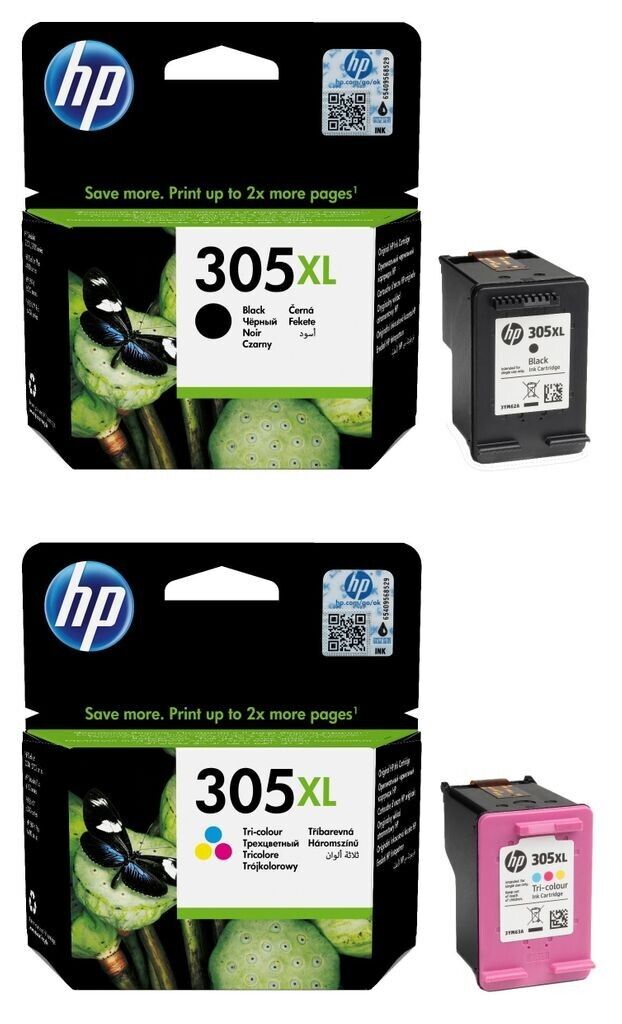 Genuine HP 305XL Black & Colour Ink Cartridges (3YM62AE + 3YM63AE) FREE DELIVERY