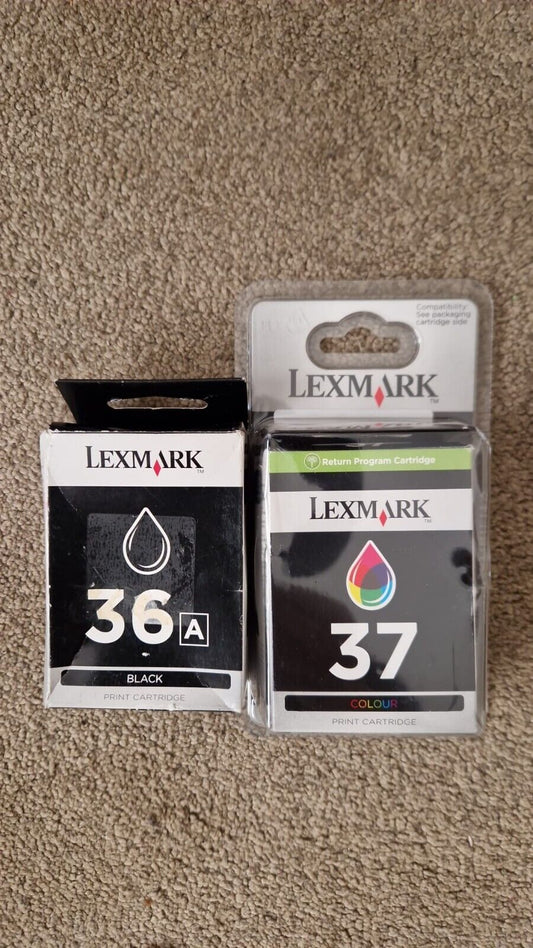 Genuine Lexmark 36 + 37 Ink Cartridges - FREE UK DELIVERY - VAT included