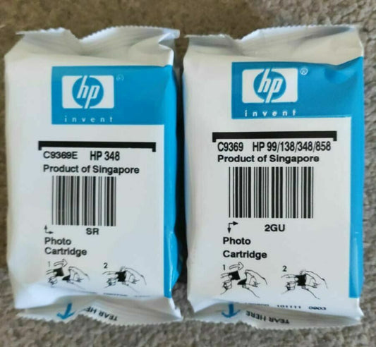 2x Geuine HP 348 Photo Ink Cartridges (C9369E) - FREE UK DELIVERY! VAT included