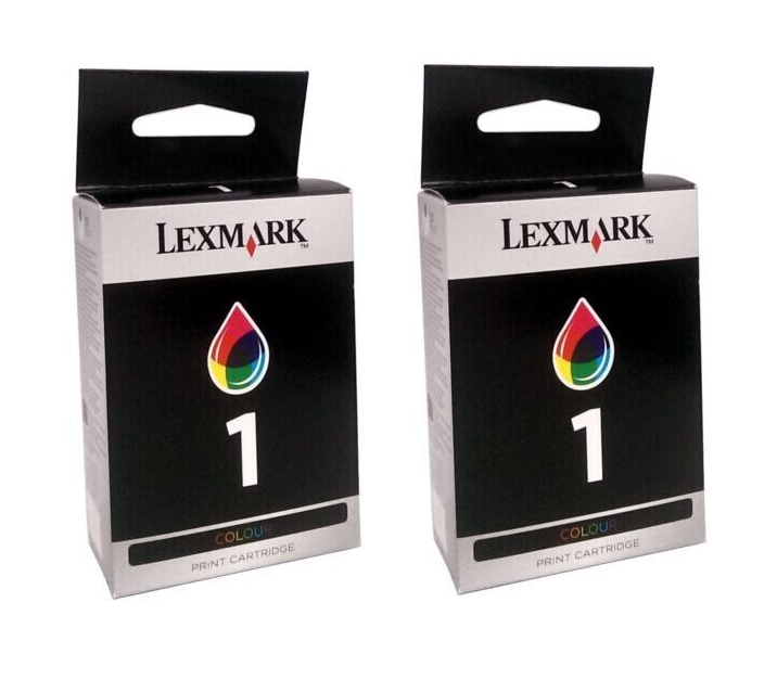 2x Genuine Lexmark 1 Tri-Colour Ink Cartridges - FREE UK DELIVERY!