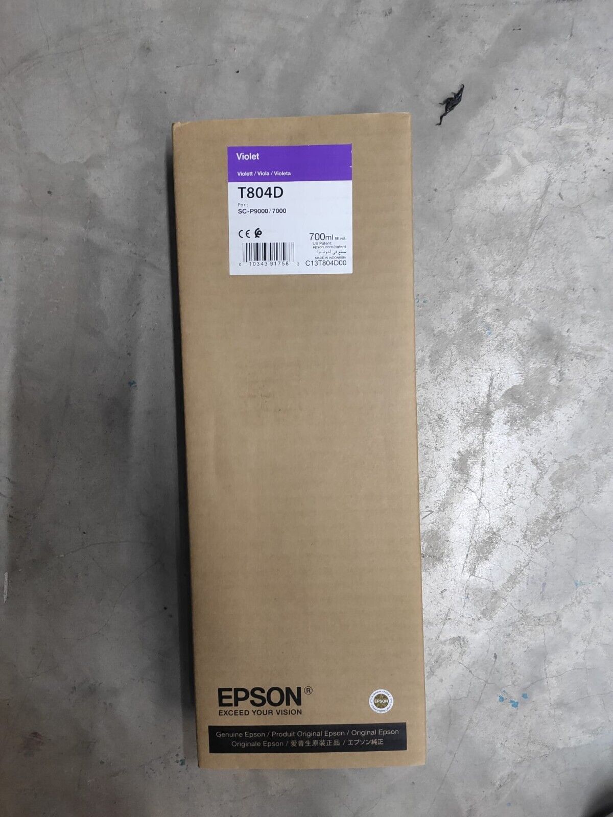 Genuine Epson T804D Violet Ink Cartridge (700ml) - FREE UK DELIVERY! VAT inc.