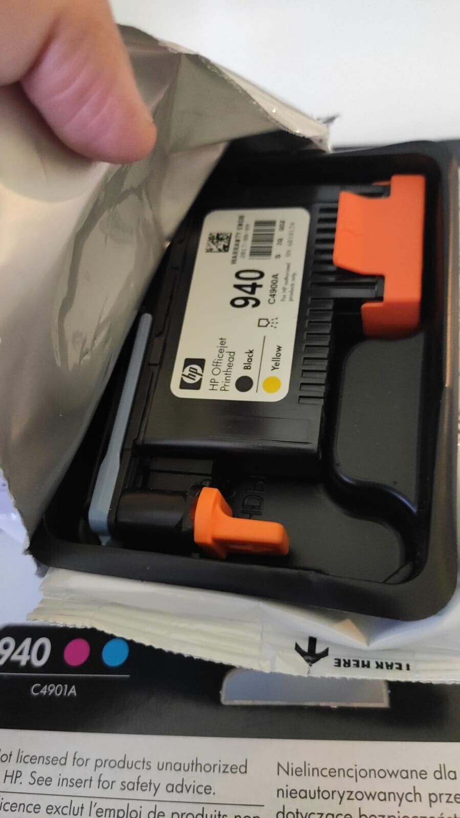 UNBOXED HP 940 Printheads set Black/Yellow + Cyan/Magenta (C4900A C4901A) - VAT