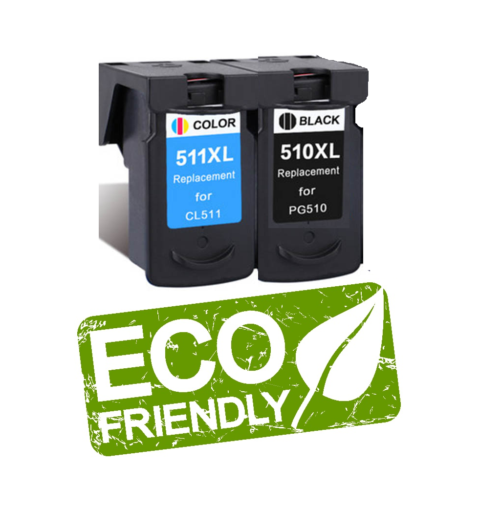 Canon PG-510 Black + CL-511 Colour Remanufactured Ink Cartridges - FREE DELIVERY