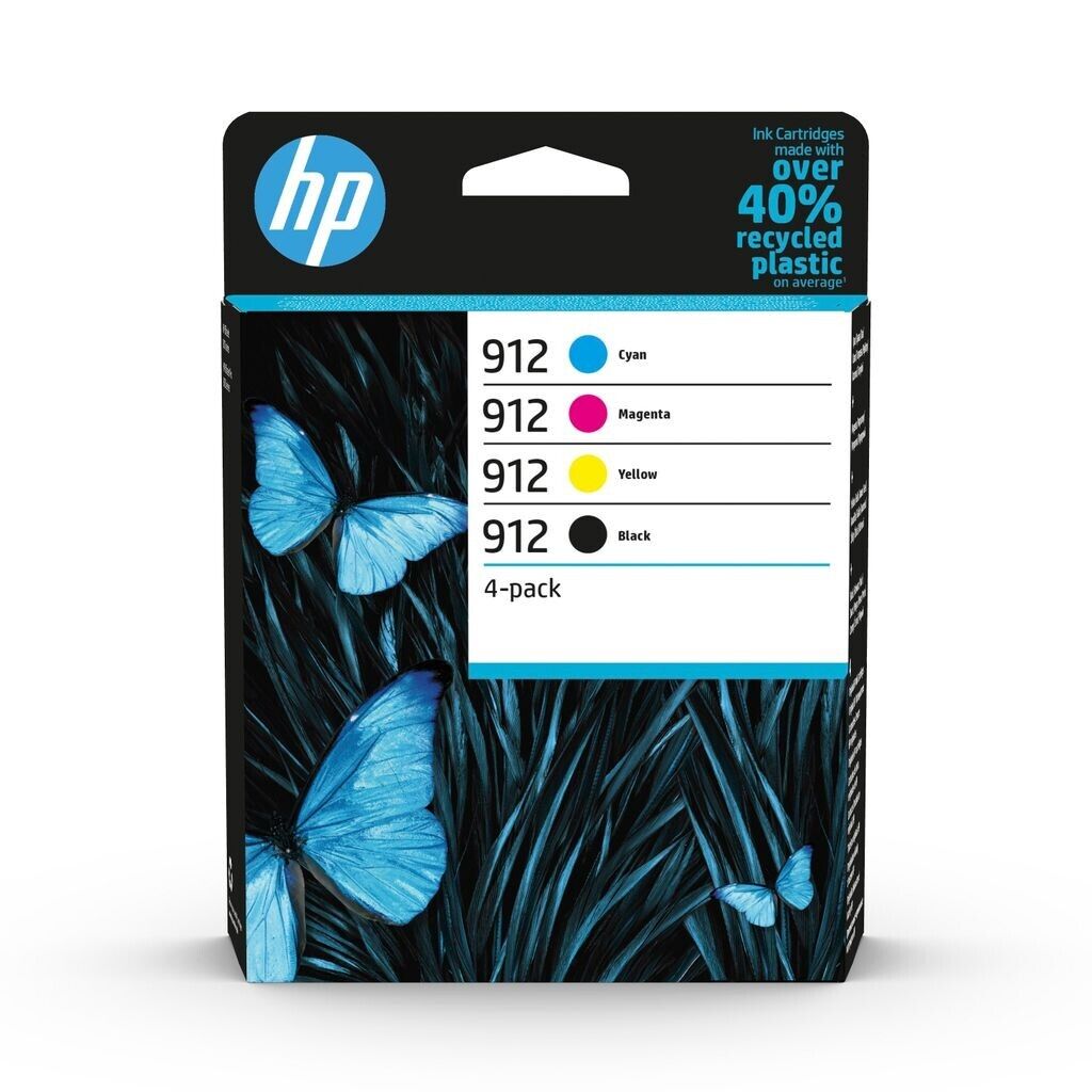 4x Genuine HP 912 Black Cyan Magenta Yellow Ink Cartridges - FREE UK DELIVERY!