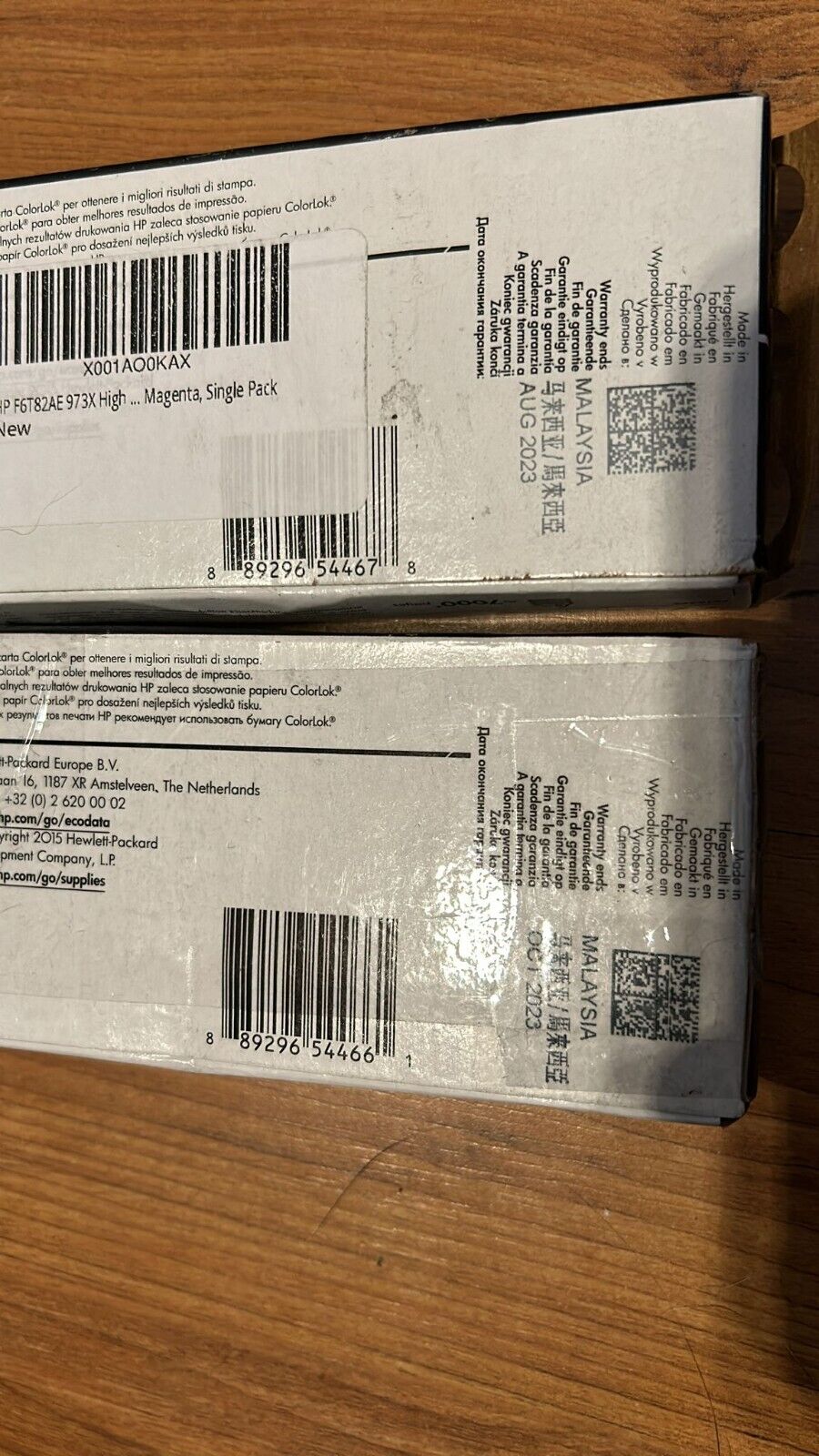 Genuine HP 973X PageWide Magenta + Cyan Ink Cartridges - FREE UK DELIVERY! VAT