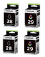 4x Lexmark 28 Black & Lexmark 29 Colour ink Cartridges - FREE DELIVERY  VAT