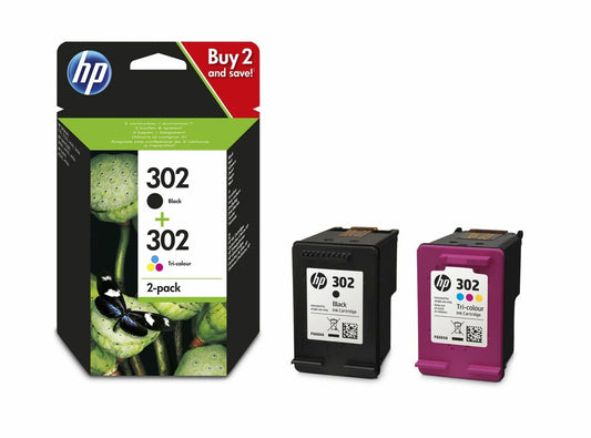 UNBOXED HP 302 Black & Colour Ink Cartridges (X4D37AE) - FREE UK DELIVERY!