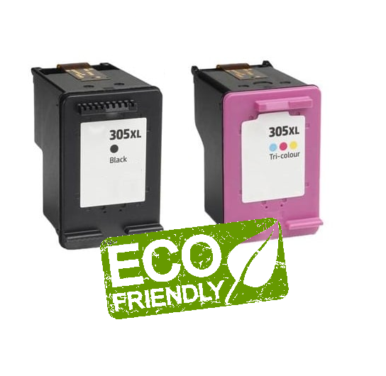 Refilled Black & Colour Ink Cartridges for HP 305XL - FREE UK DELIVERY!