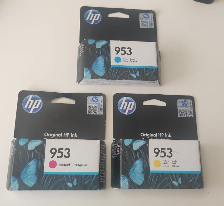 Genuine HP 953 Cyan Magenta Yellow ink cartridges - FREE UK DELIVERY! VAT inc.