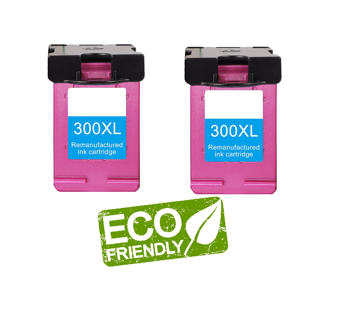 2x HP 300XL Colour Remanufactured Ink Cartridges - FREE UK DELIVERY! VAT inc.