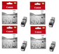 4x UNBOXED Canon PG-520 Black Ink Cartridges - FREE UK DELIVERY! VAT included