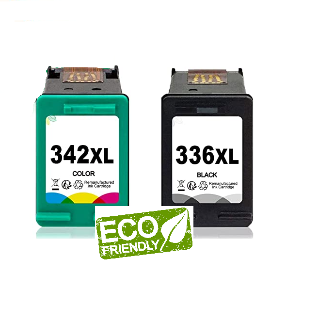 HP 336XL + 342XL Black & Colour Remanufactured Ink Cartridges - FREE UK DELIVERY