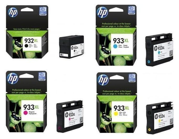 4x Genuine HP 932XL + HP 933XL ink cartridges (NO BOX) - FREE UK DELIVERY!