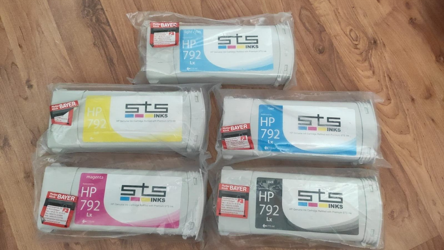 5x Refilled 792 Ink Cartridges for HP L25500 Latex - FREE UK DELIVERY!