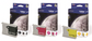 3x Genuine Brother LC1000 Black, Magenta, Yellow ink cartridges - LC1000VALBP