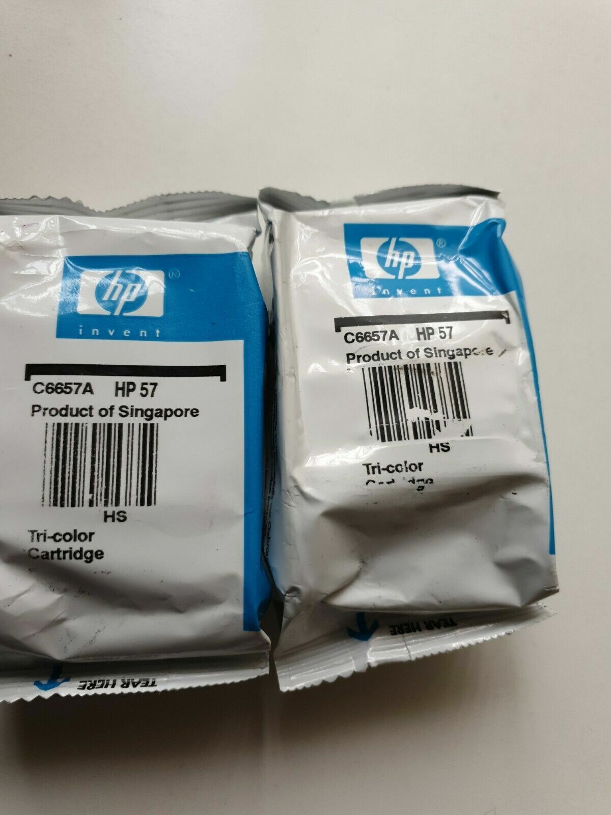 2x Genuine HP 57 Tri-Colour ink cartridges (C6657A) - FREE UK DELIVERY!