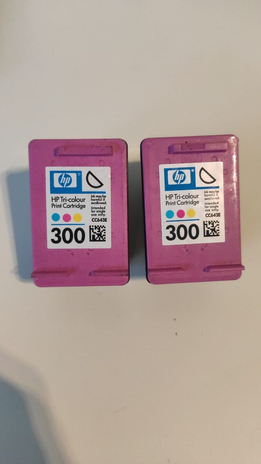 2x UNBOXED HP 300 Colour ink cartridges (CC643EE) - FREE UK DELIVERY! VAT inc.